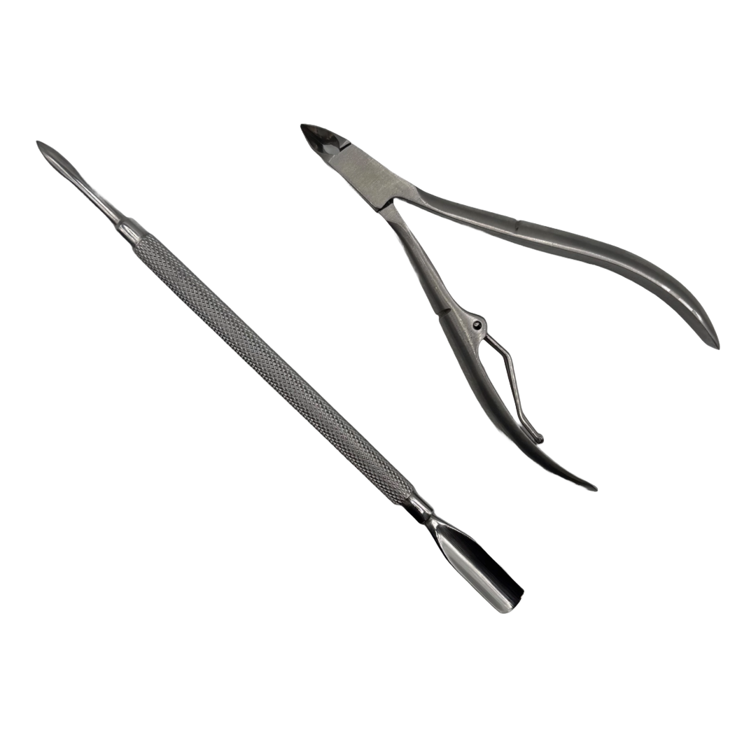 1 pc Cuticle Pusher and 1pc Cuticle Clipper Set