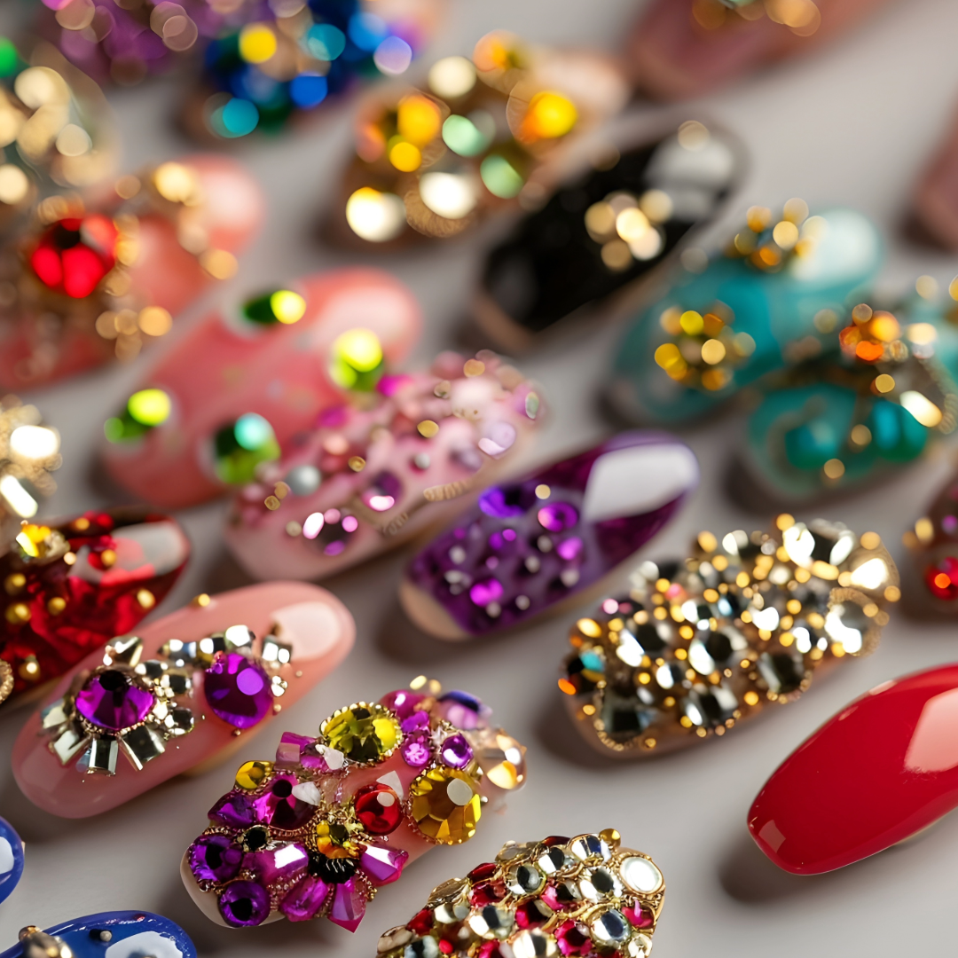Nail Art: Rhinestones, Crystals, Studs & Adornments With Free: Dual-Ended Rhinestone Picker Wax Pen