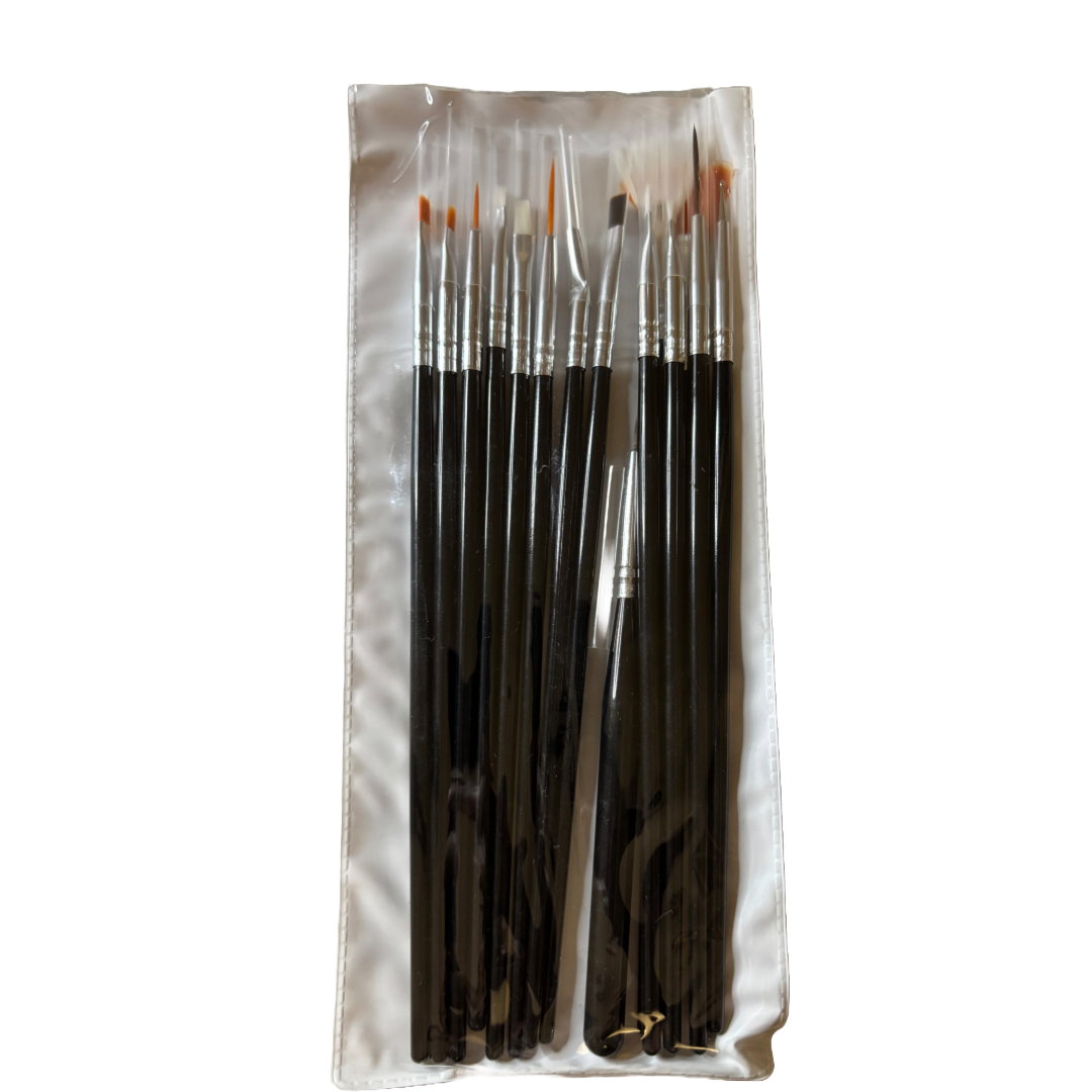 15 pc Nail Art Brush Starter Set