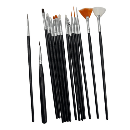 15 pc Nail Art Brush Starter Set